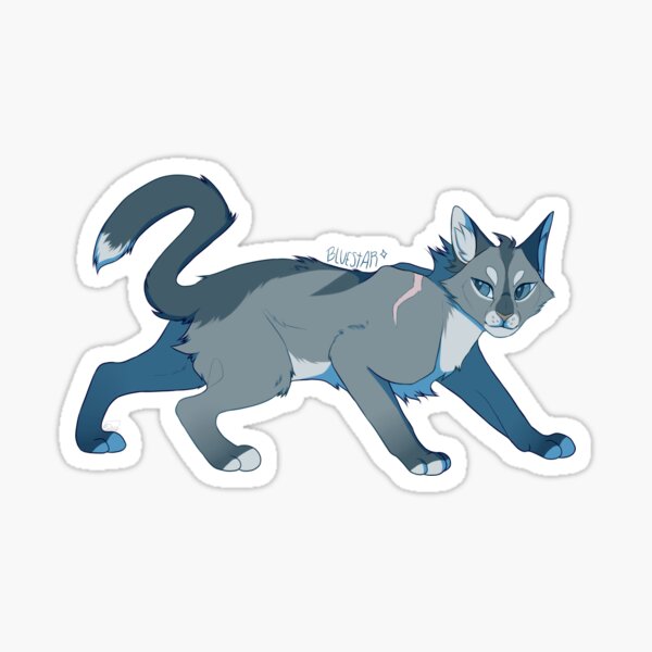 Bluestar Warrior Cats Sticker for Sale by PureSpiritFlowr