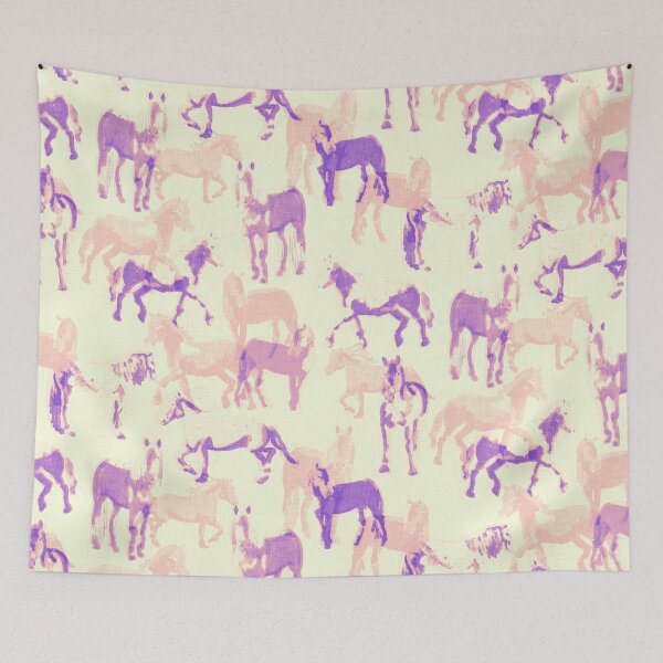 Item preview, Sierras Journey Rescue Horse Vibrant Boho Multicolor Peach Purple Cream designed and sold by LoveAlways-AEP.