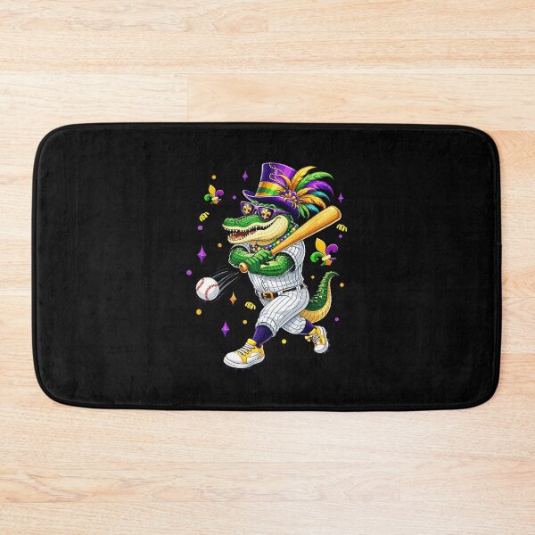 Item preview, Alligator Baseball Player Mardi Gras Carnival designed and sold by miaa-artistshop.