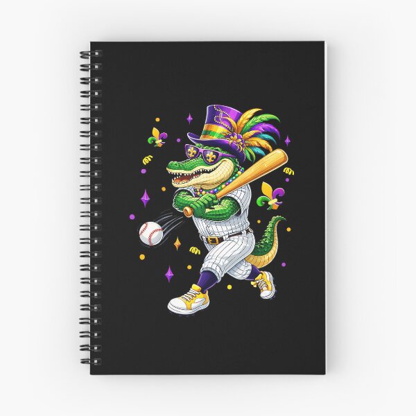 Item preview, Alligator Baseball Player Mardi Gras Carnival designed and sold by miaa-artistshop.