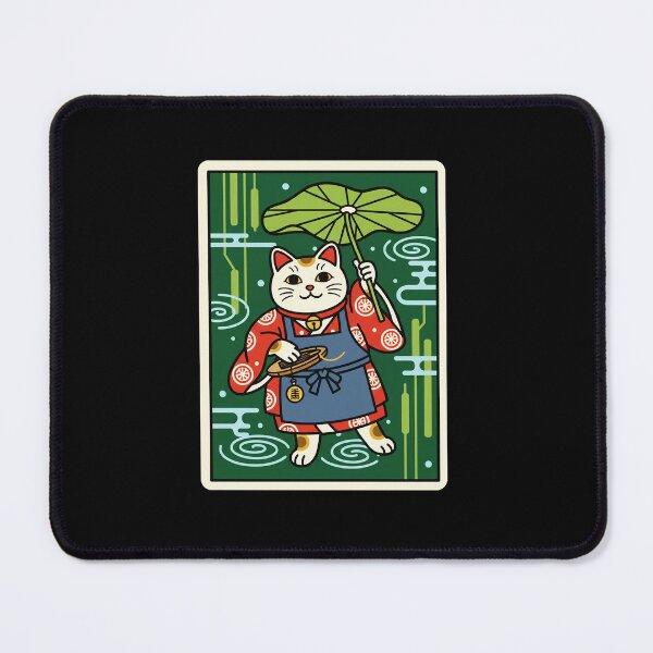 Item preview, Maneki Neko Green Lucky Cat Umbrella Japanese Art designed and sold by JordynLadukeg65.