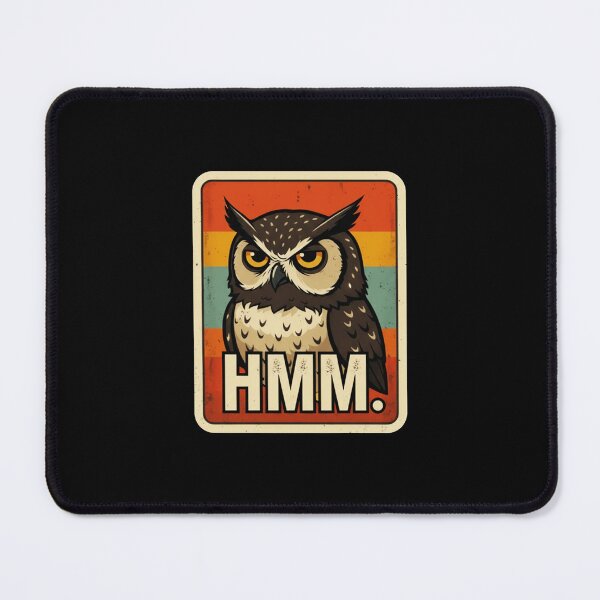 Item preview, HMM. Owl Illustration Thoughtful Attitude designed and sold by JEFDodsonArt.