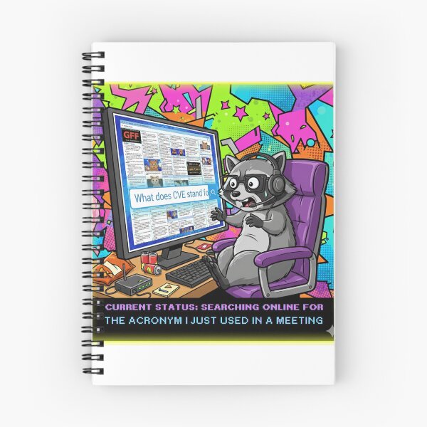 Item preview, Funny Cyber Security Raccoon designed and sold by PiesPrintsUS.