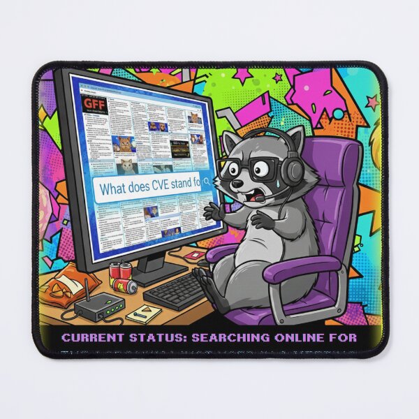 Item preview, Funny Cyber Security Raccoon designed and sold by PiesPrintsUS.