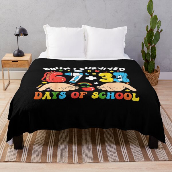 Item preview, BRUH I SURVIVED 67+33 Days of School 100 Days Funny Meme designed and sold by gladysenglish.