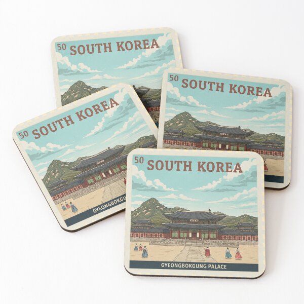 Item preview, South Korea Gyeongbokgung Palace Vintage Travel Stamp designed and sold by Dekis-Vareity7.