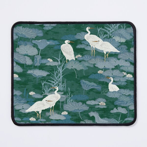 Item preview, Herons Amongst The Lily pads - Blue & Green designed and sold by Sarah Thorpe Designs .