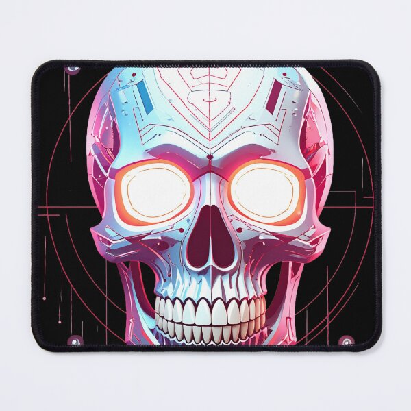 Item preview, Cyberpunk Skull in Neon Rain designed and sold by NEON ALLEY.