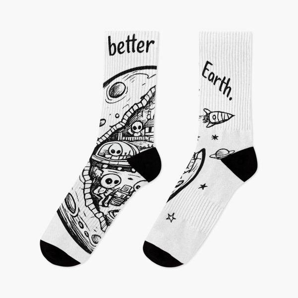Item preview, Still Better Than Rent on Earth – Alien Moon Doodle designed and sold by StrayaDesign.