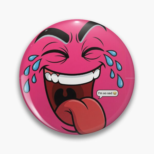 Item preview, Pink Sarcastic Crying Laughing I'm So Sad Face designed and sold by DGtaLrtcom.