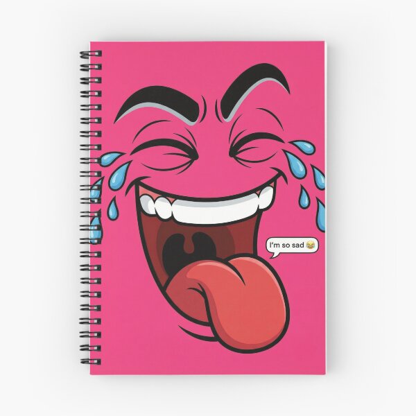 Item preview, Pink Sarcastic Crying Laughing I'm So Sad Face designed and sold by DGtaLrtcom.