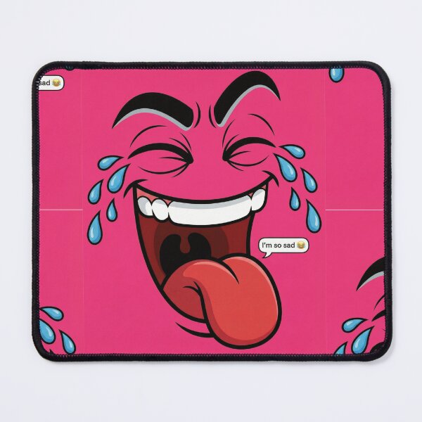 Item preview, Pink Sarcastic Crying Laughing I'm So Sad Face designed and sold by DGtaLrtcom.