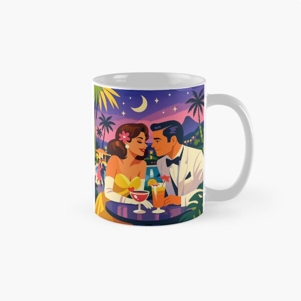 Item preview, Retro Hollywood Valentine Date Night by the Pool – Vintage Romance Art designed and sold by RosieKingArt.