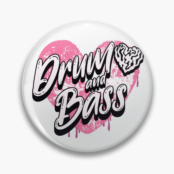 Item preview, DRUM AND BASS  - Heart Paint (Black) designed and sold by Discothreadz.
