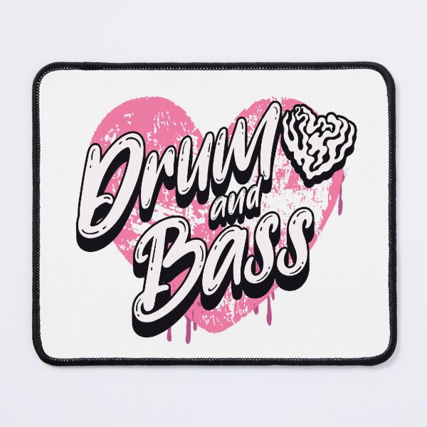 Item preview, DRUM AND BASS - Heart Paint (Black) designed and sold by Discothreadz.