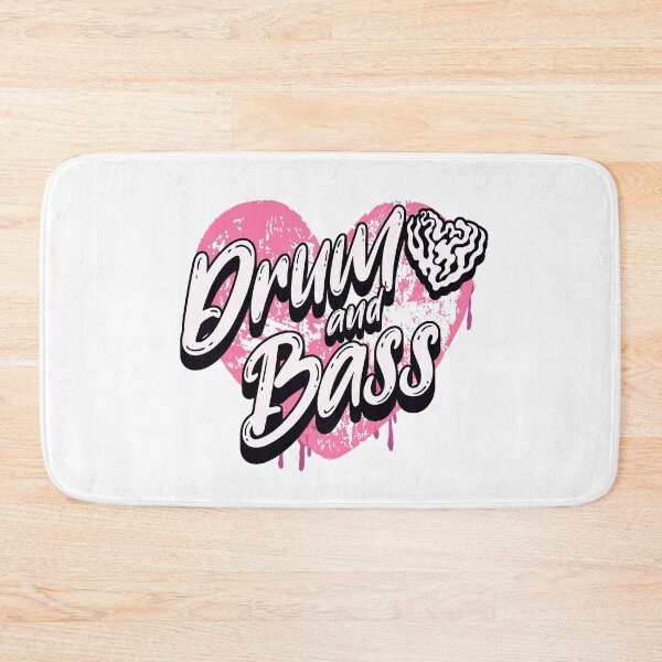Item preview, DRUM AND BASS  - Heart Paint (Black) designed and sold by Discothreadz.