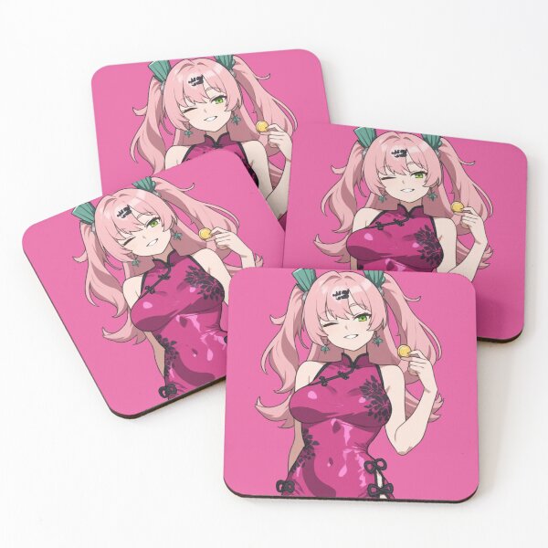 Item preview, Nicole Demara ZZZ - Pink Silk Cheongsam Money Aesthetic designed and sold by Jimakmo.