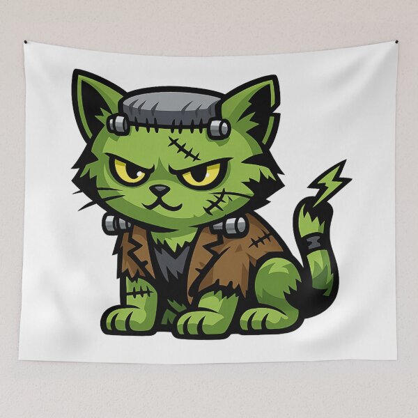 Item preview, Frankenstein Monster Cat designed and sold by LizzyLooDoo Designs.