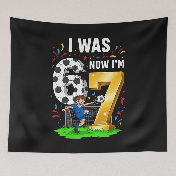Item preview, Birthday Boy I was 6 Now I'm 7 Six Seven Soccer 67  designed and sold by FrankIsabel.