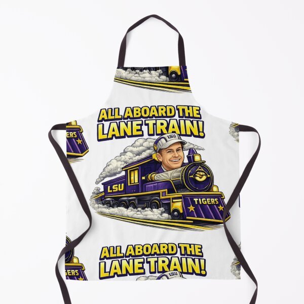 Item preview, All Aboard the Lane Train Coach Rail Tee – Purple & Gold Football Train Design designed and sold by theproshop.