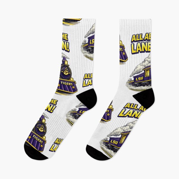 Item preview, All Aboard the Lane Train Coach Rail Tee – Purple & Gold Football Train Design designed and sold by theproshop.