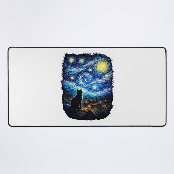 Item preview, Cat Starry Night Van Gogh Cat Cat Lover Cat Mom Cat Dad designed and sold by FrankIsabel.
