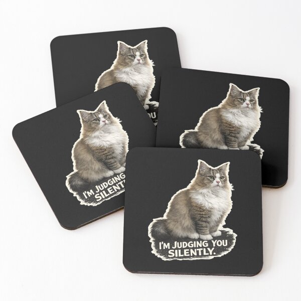 Item preview, I’m Judging You Silently – Judgmental Cat Illustration designed and sold by StrayaDesign.