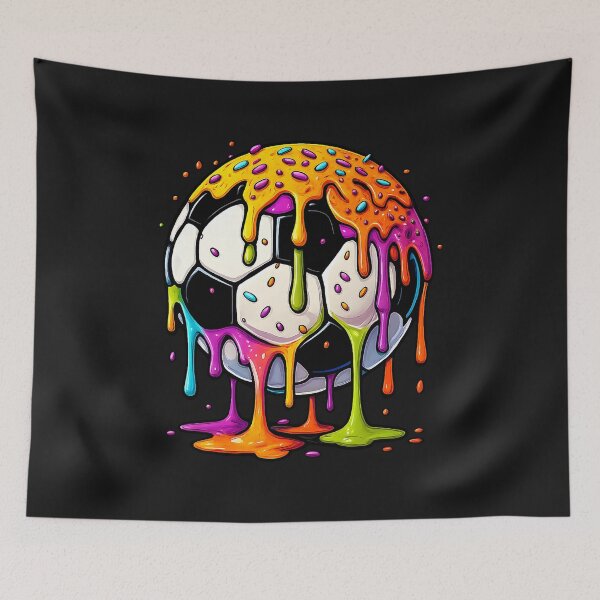 Item preview, Colorful Dripping Soccer Art Sport Illustration Melting Ball  designed and sold by FrankIsabel.