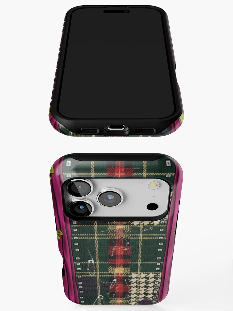 Thumbnail 3 of 4, iPhone Case, Punk patchwork designed and sold by Roxburylane.