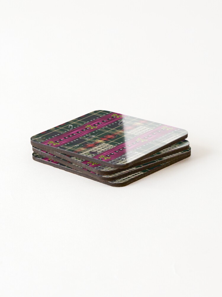 Thumbnail 4 of 5, Coasters (Set of 4), Punk patchwork designed and sold by Roxburylane.
