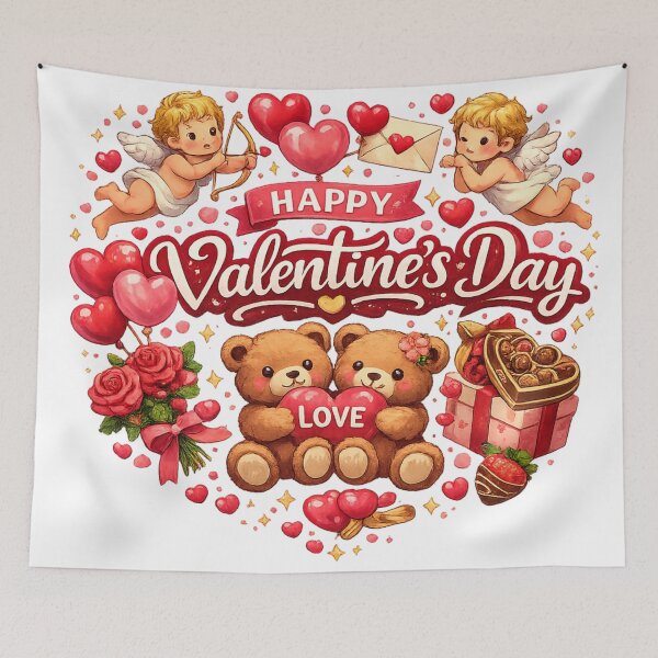 Item preview, Happy Valentine’s Day Teddy Bears Love – Cute Romantic Design designed and sold by EpicwaveDesigns.