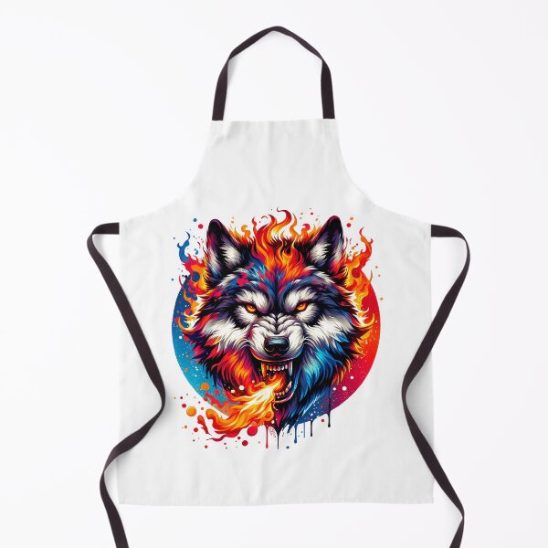 Item preview, Fire-Breathing Wolf With Flames Vibrant Design Art designed and sold by DEC02.