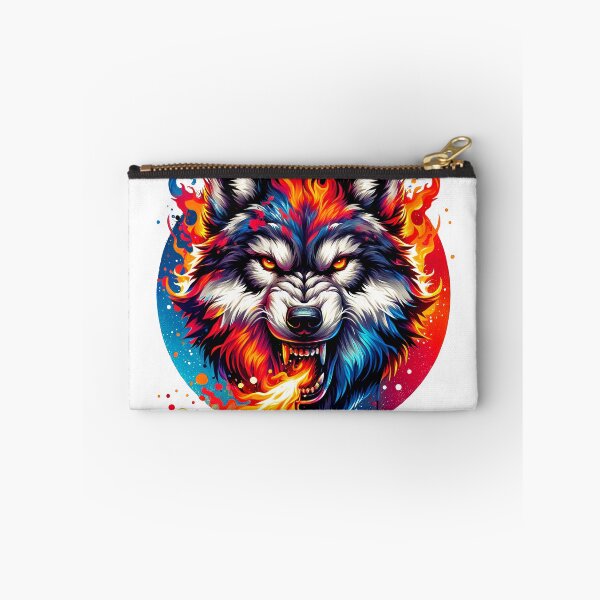 Item preview, Fire-Breathing Wolf With Flames Vibrant Design Art  designed and sold by DEC02.