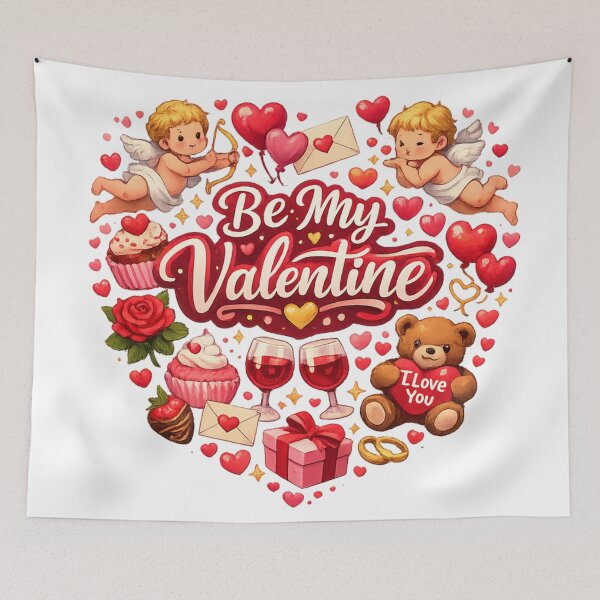 Item preview, Be My Valentine Cute Cupid Love Illustration designed and sold by EpicwaveDesigns.