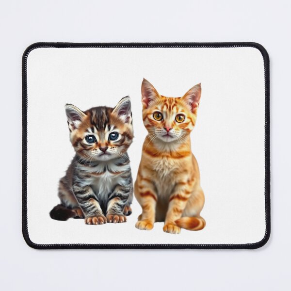 Item preview, Double Cuteness: Brown and Orange Tabby Kittens designed and sold by StickerBuild07 .