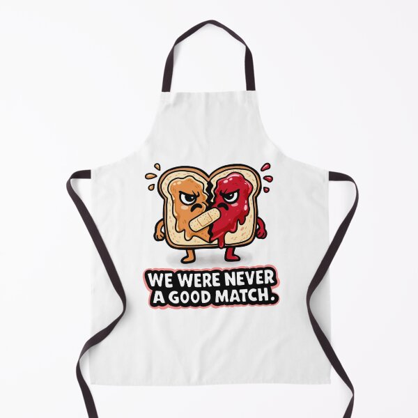 Item preview, We Were Never a Good Match – Peanut Butter & Jelly Breakup Cartoon designed and sold by VirtualLexi.