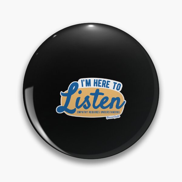 Item preview, I'M Here To Listen - White Background Blueyellow designed and sold by JulieJohnsona.