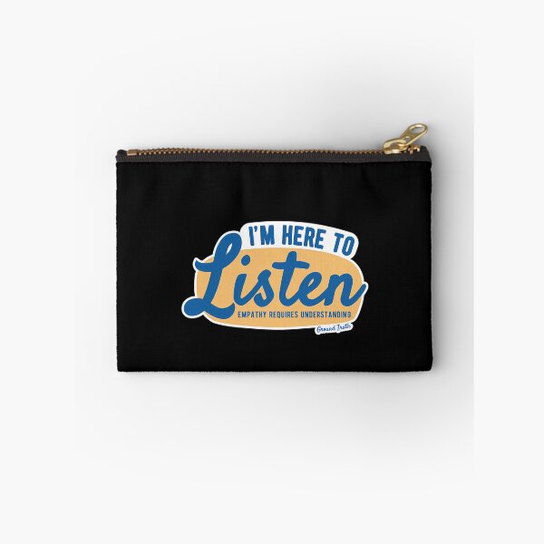 Item preview, I'M Here To Listen - White Background Blueyellow designed and sold by JulieJohnsona.