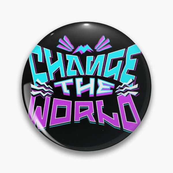Item preview, Change The World - Retro Neon Streetwear Typography designed and sold by GenZFashion000.