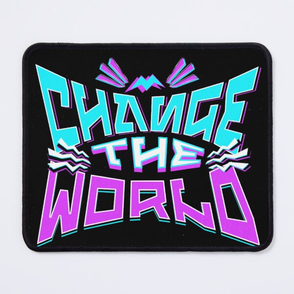 Item preview, Change The World - Retro Neon Streetwear Typography designed and sold by GenZFashion000.