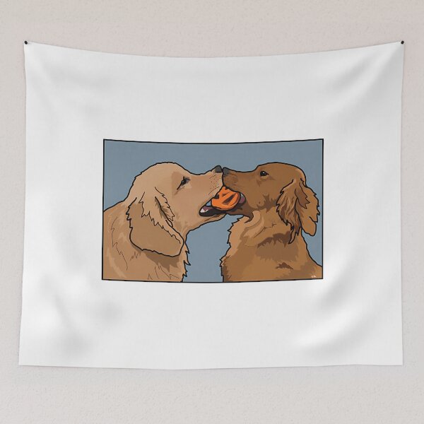 Item preview, Now Kiss Golden Retrievers  designed and sold by LloydHeidrich.