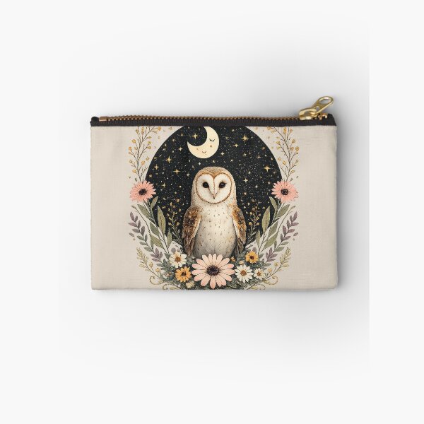 Item preview, Celestial Owl Floral Moon Illustration designed and sold by PrettyRottenCo.