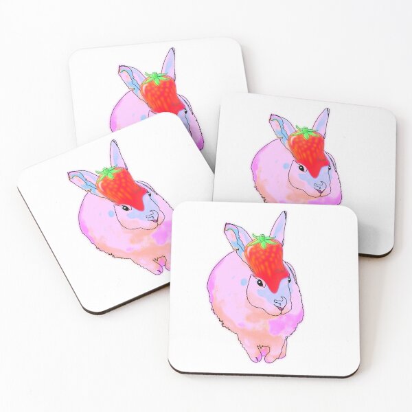 Item preview, Beth the Bunny in strawberry Hat – animalzinhats  designed and sold by Ashley’sAnimalz.