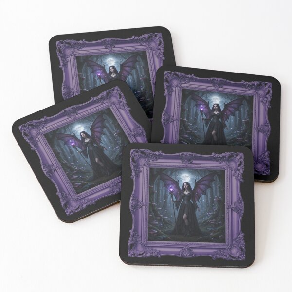 Item preview, Goth Forest Fairy Purple Framed Painting designed and sold by GothicBohemian.