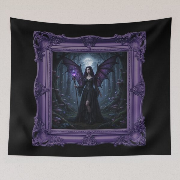 Item preview, Goth Forest Fairy Purple Framed Painting designed and sold by GothicBohemian.