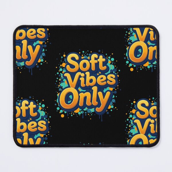 Item preview, Effortless Energy: Soft Vibes Only Bubble Typography designed and sold by pixeldrift-art.