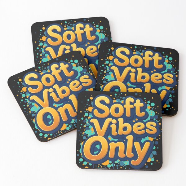 Item preview, Effortless Energy: Soft Vibes Only Bubble Typography designed and sold by pixeldrift-art.