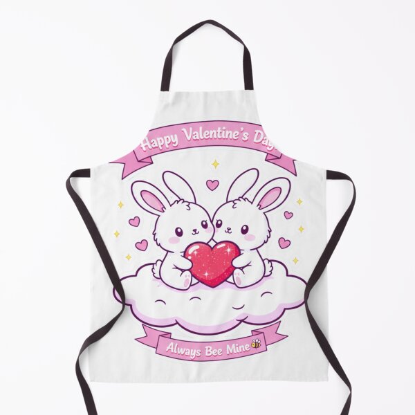 Item preview, Cute Valentines Bunnies Holding Red Heart - Kawaii Love Aesthetic Art designed and sold by Fatomfatom.