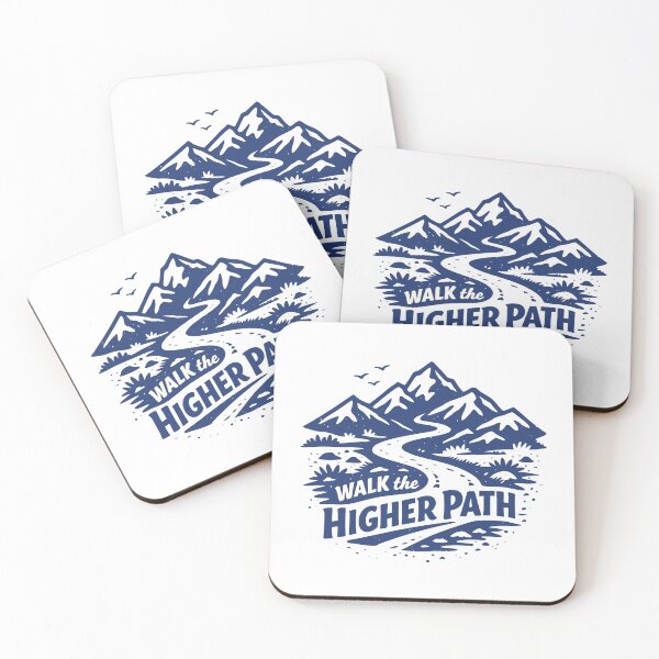 Item preview, Walk the Higher Path – Mountain Road Motivation designed and sold by PrintMastery.