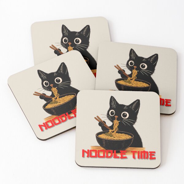 Item preview, Noodle Time Ramen Cat designed and sold by PrettyRottenCo.